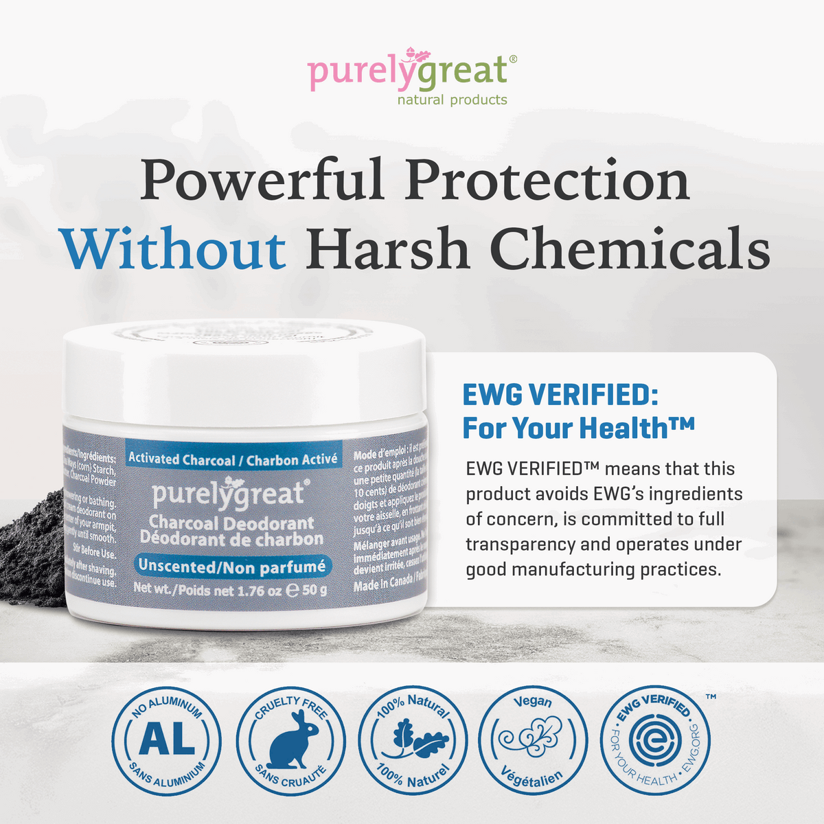 Unscented Charcoal Deodorant